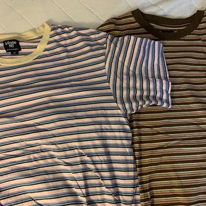 Set of Two Striped Short-Sleeve Shirts
